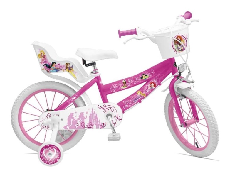 Bicicletta 14 Principesse con rotelle dai 5 ai 7 anni