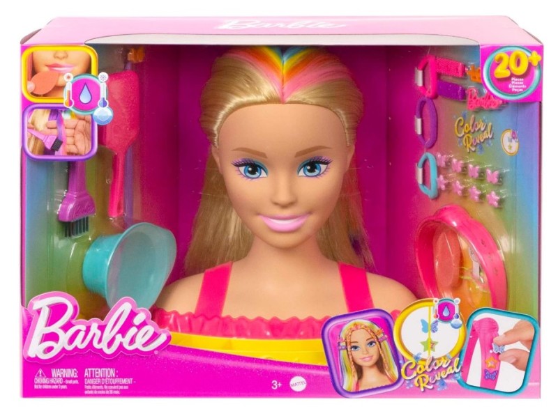 Barbie Capelli Arcobaleno Testa Pettinabile 