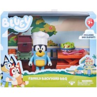 Bluey Playset barbecue con Personaggio 2 panchine 1 tavolo da picnic e un barbecue 