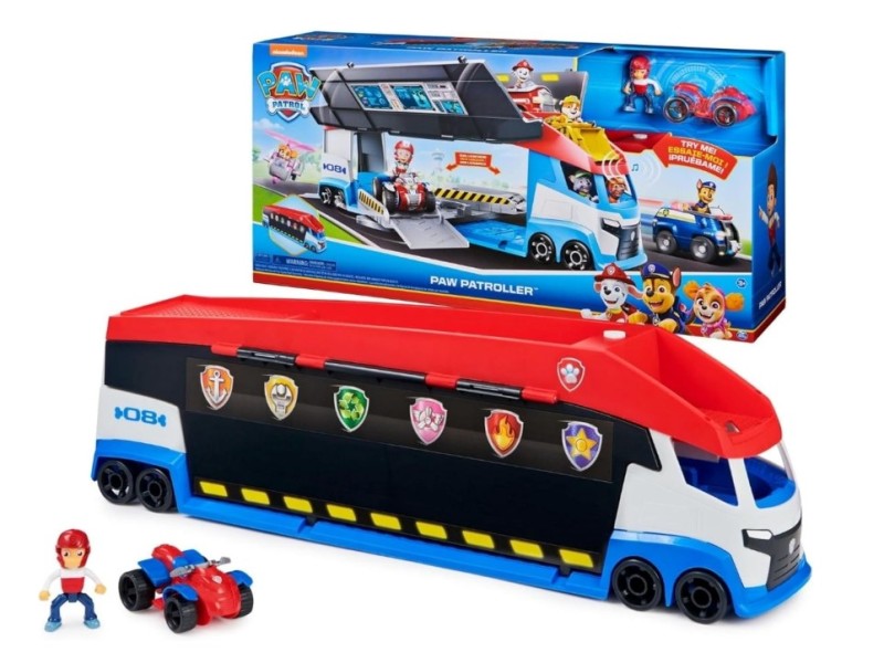 Paw Patrol Paw Patroller Camion Trasformabile con Ryder e Quad