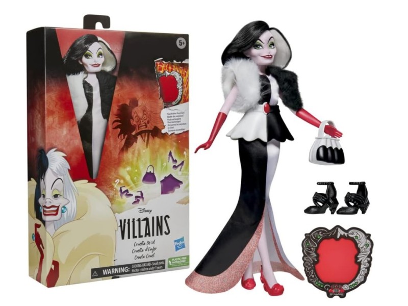 Bambola Crudelia De Mon Villains della Carica dei 101 Disney