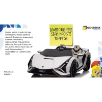 Auto Elettrica Lamborghini Sian 2 Posti Bianca 12Volt