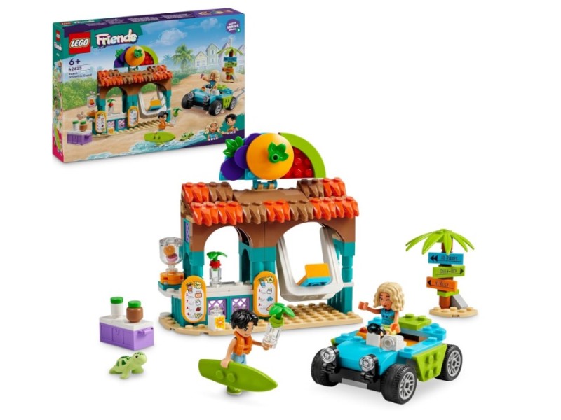 Lego Friends Bancarella dei Frullati sulla Spiaggia con 2 Mini Bamboline una Tartaruga e un Buggy 46625