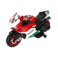 Moto Elettrica batteria 12V Ducati 1299 Panigale Bianca Rossa e Verde cruscotto con pannello multimediale dimensioni di cm124x46x64