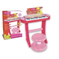 Tastiera Pianola Elettronica Rosa a 31 Tasti con Microfono 