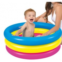 Piscina gonfiabile 3 anelli con fondo gonfiabile diametro 64cm