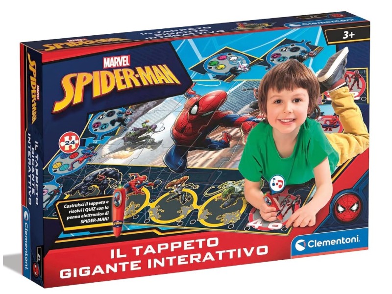 Sapientino Spider Man Il Tappeto Gigante Puzzle con Penna Interattiva