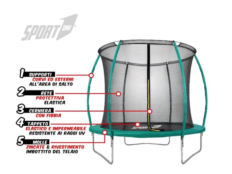 Tappeto Trampolino Elastico Misura 183cm