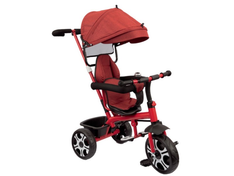 Triciclo con Timone Direzionale 3in1 Rosso