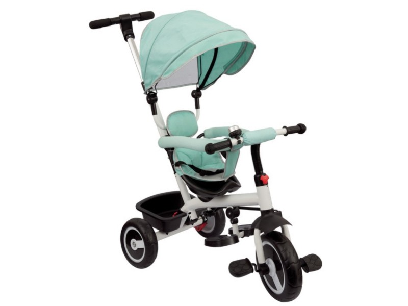 Triciclo con Timone Direzionale Verde 3in1