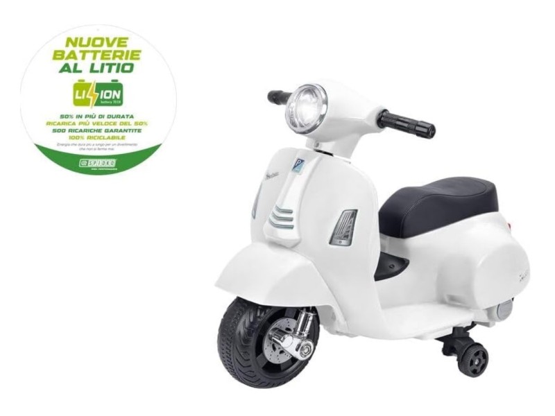 Moto Elettrica Vespa 8Volt colori Rosso Bianco e Rosa